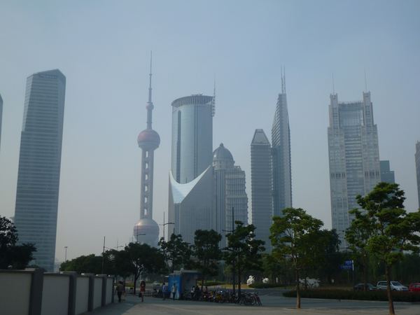 Pudong - nová čtvrť Šanghaje