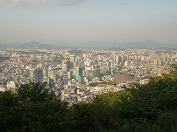 Pohled z kopce Namsan na Soul