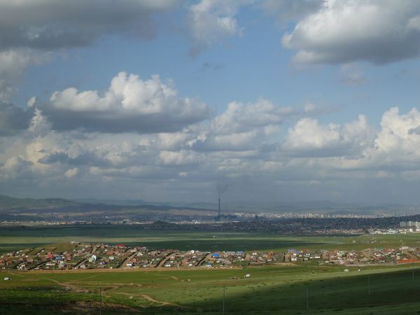 Večerní pohled na Ulanbátar