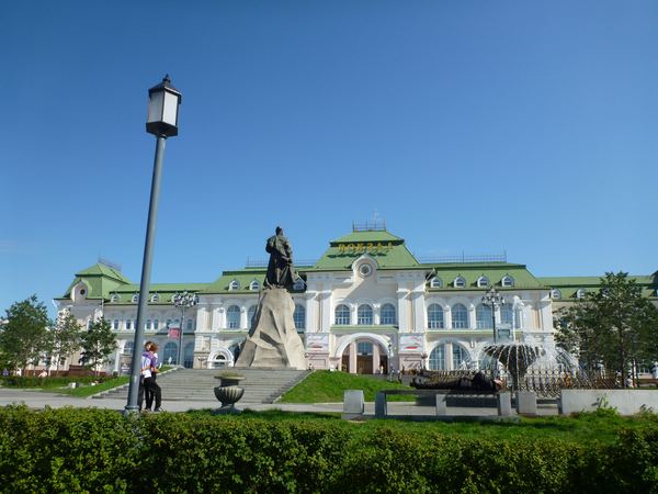Hlavní vlakové nádraží v Chabarovsku.